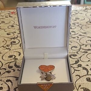 Worthington  Grandmother Silver and Gold Heart Pendant